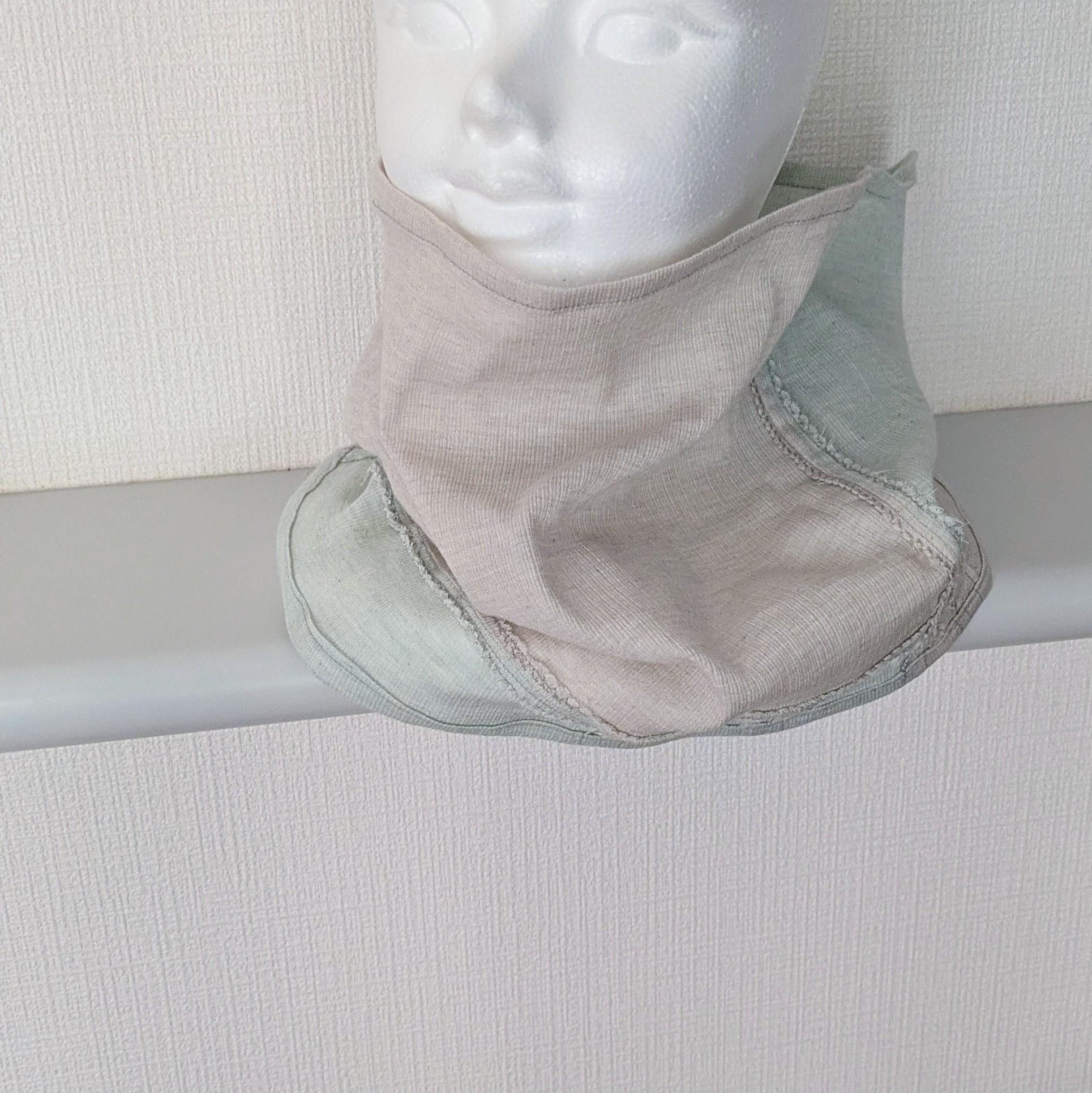 【さらっとやわらかな透け感のある】高島ちぢみ~ネックカバー&フェイスカバー | 2枚目